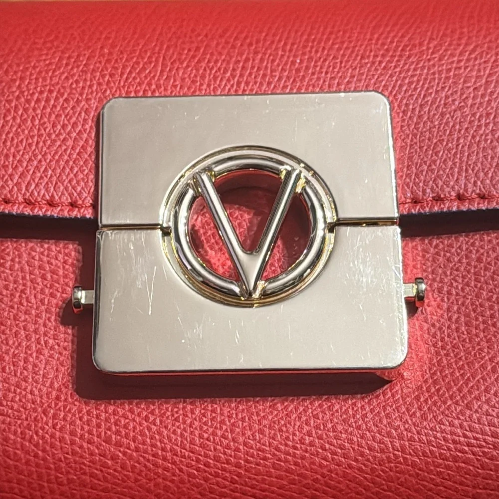 Valentino By Mario Valentino Lilou Bonbonniere Leather Crossbody Red - Picture 4 of 6